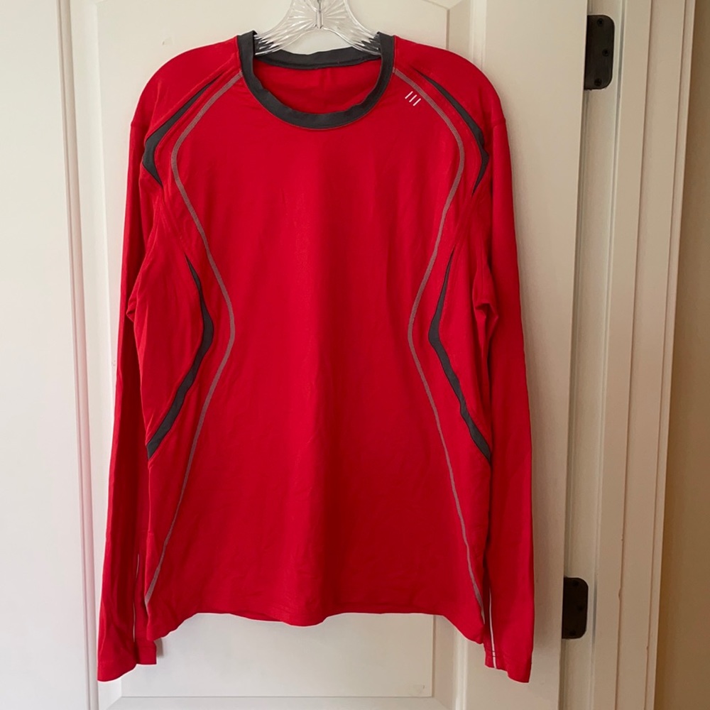 Red long sleeve Lulu lemon shirt